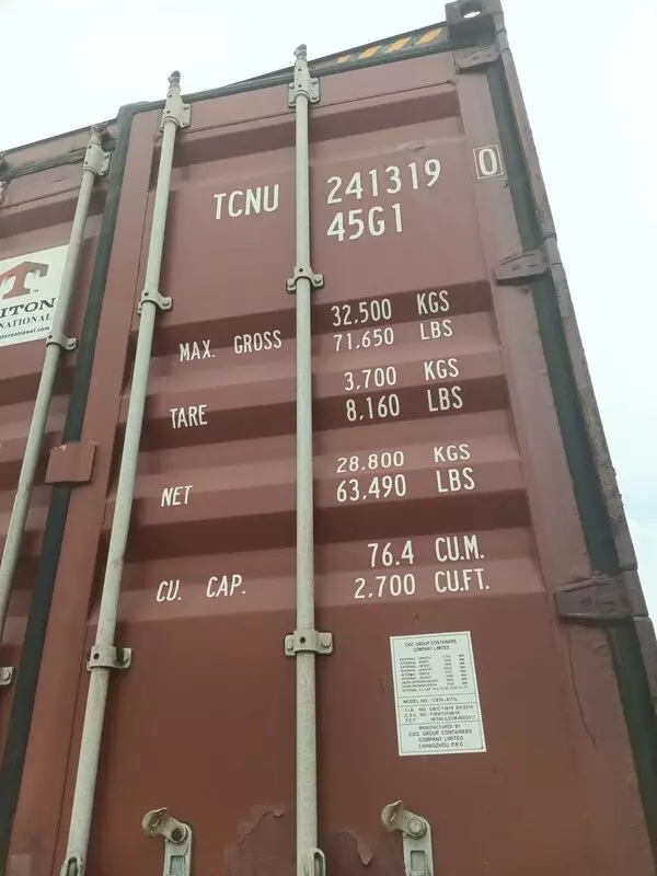 Контейнер 40HC IICL — TCNU2413190