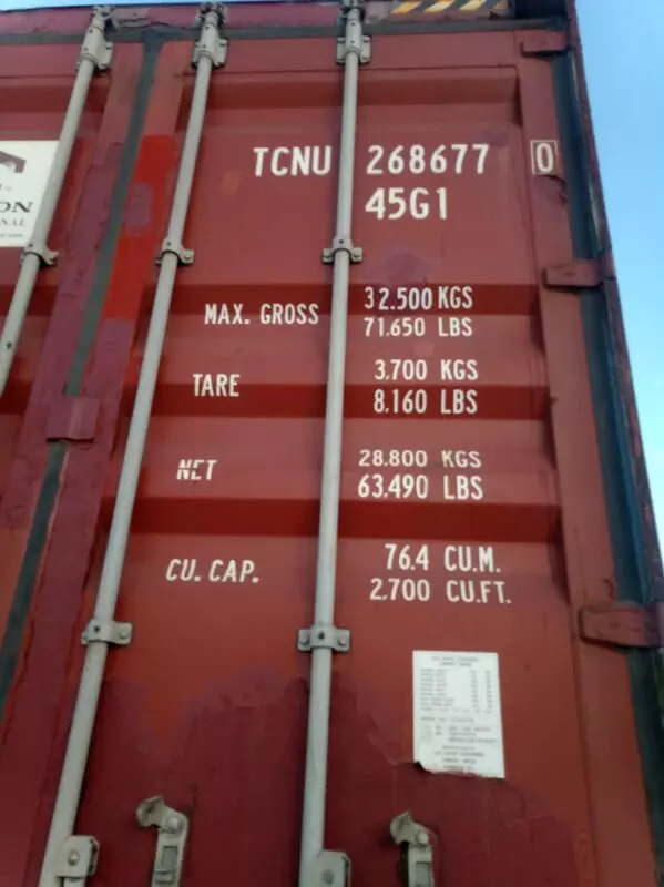 Контейнер 40HC IICL — TCNU2686770