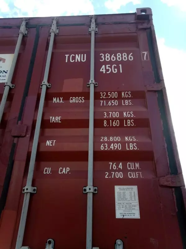 Контейнер 40HC IICL — TCNU3868867